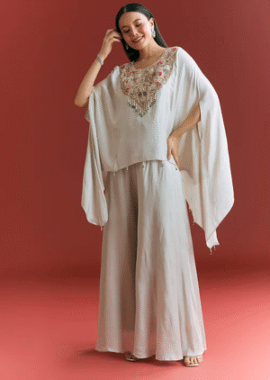 Elegant Ivory Charm – Festive Kurta Set with Dupatta